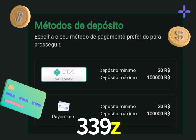 O cassino 339z oferece uma grande variedade de métodos de pagamento